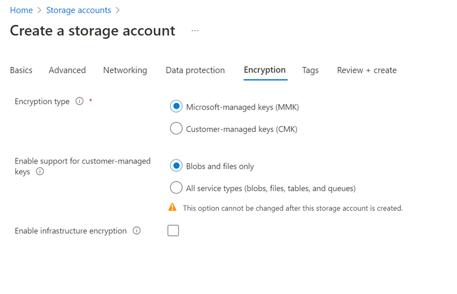 Create a storage account