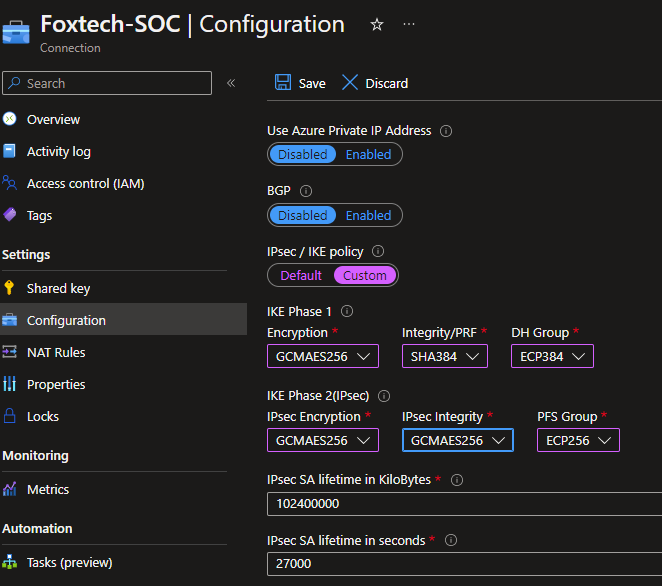 Create virtual network gateway